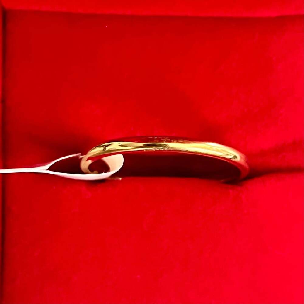 Classic Gold Plated Dome Band Ring 2mm Band Smooth Polish Size 11